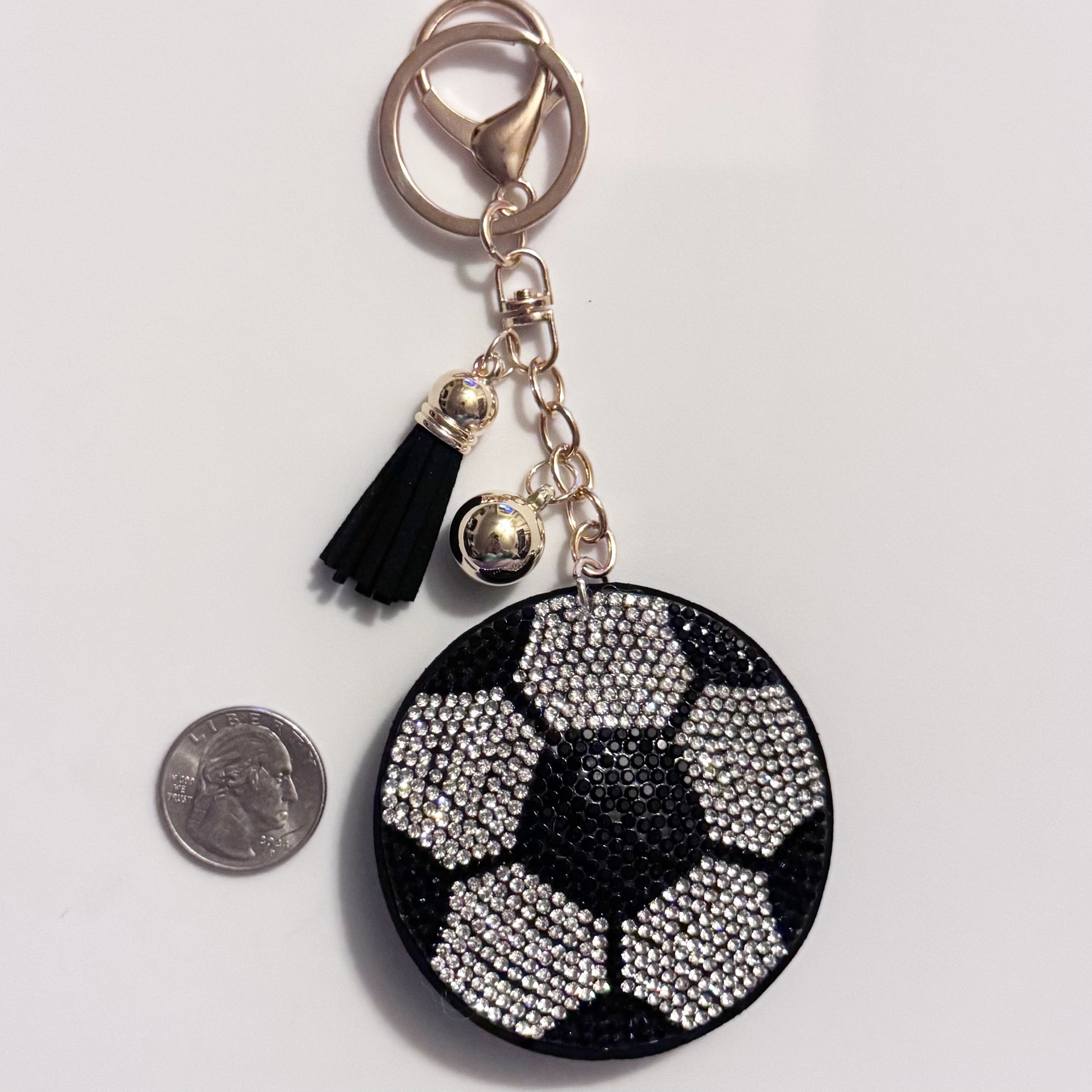 Soccer Rhinestone Keychain