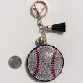 Baseball Rhinestone Keychain
