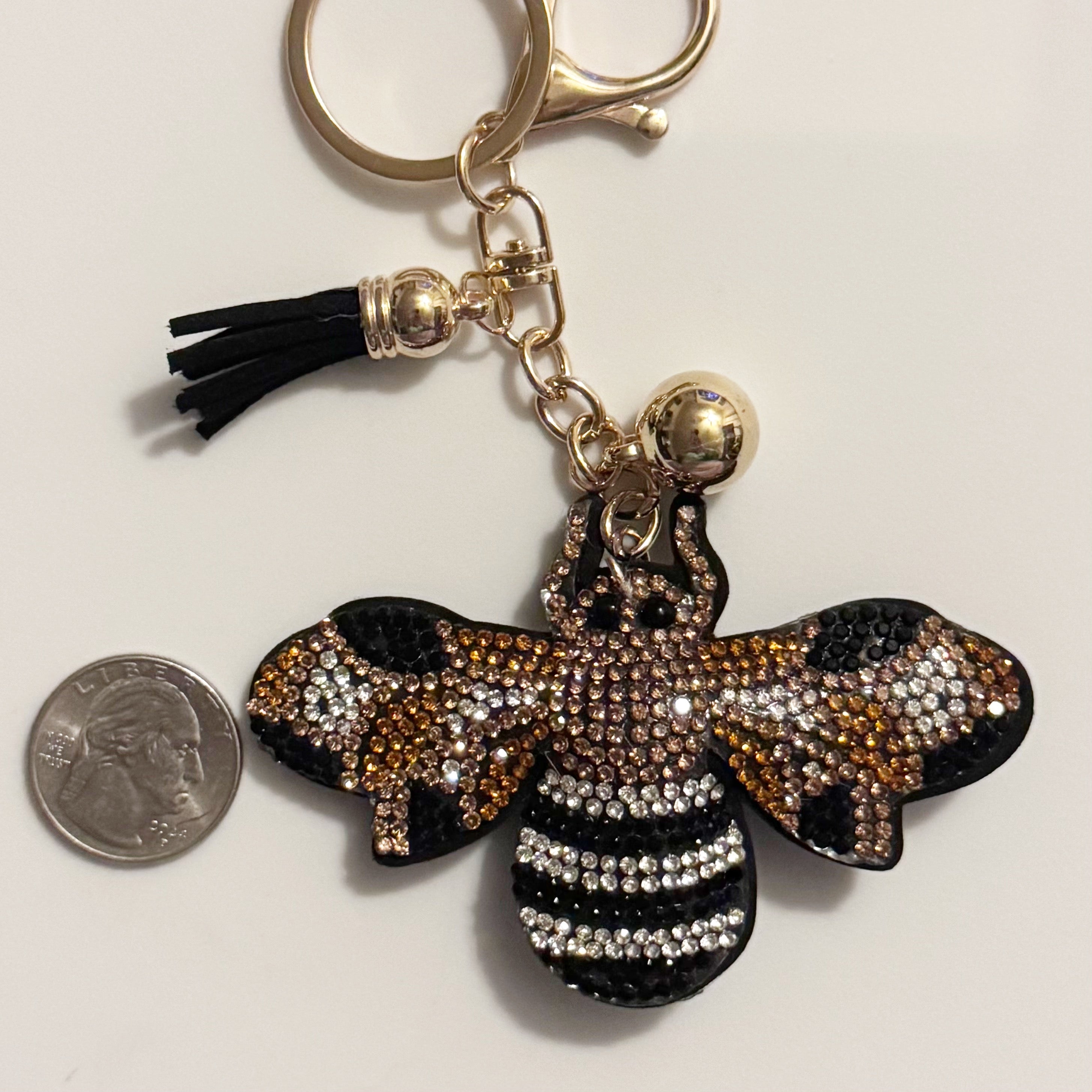 Bee Rhinestone Keychain