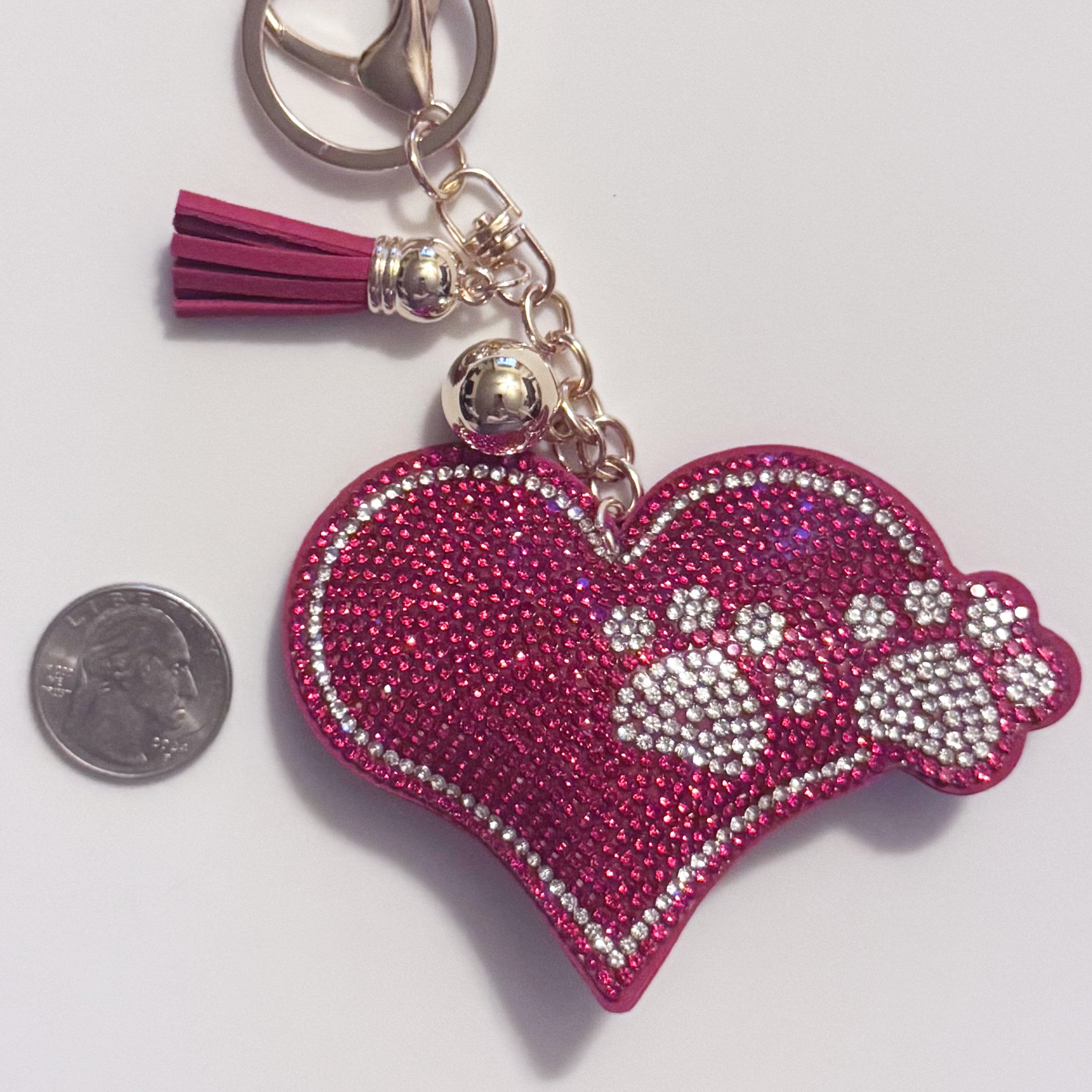 Animal Lover Rhinestone Keychain