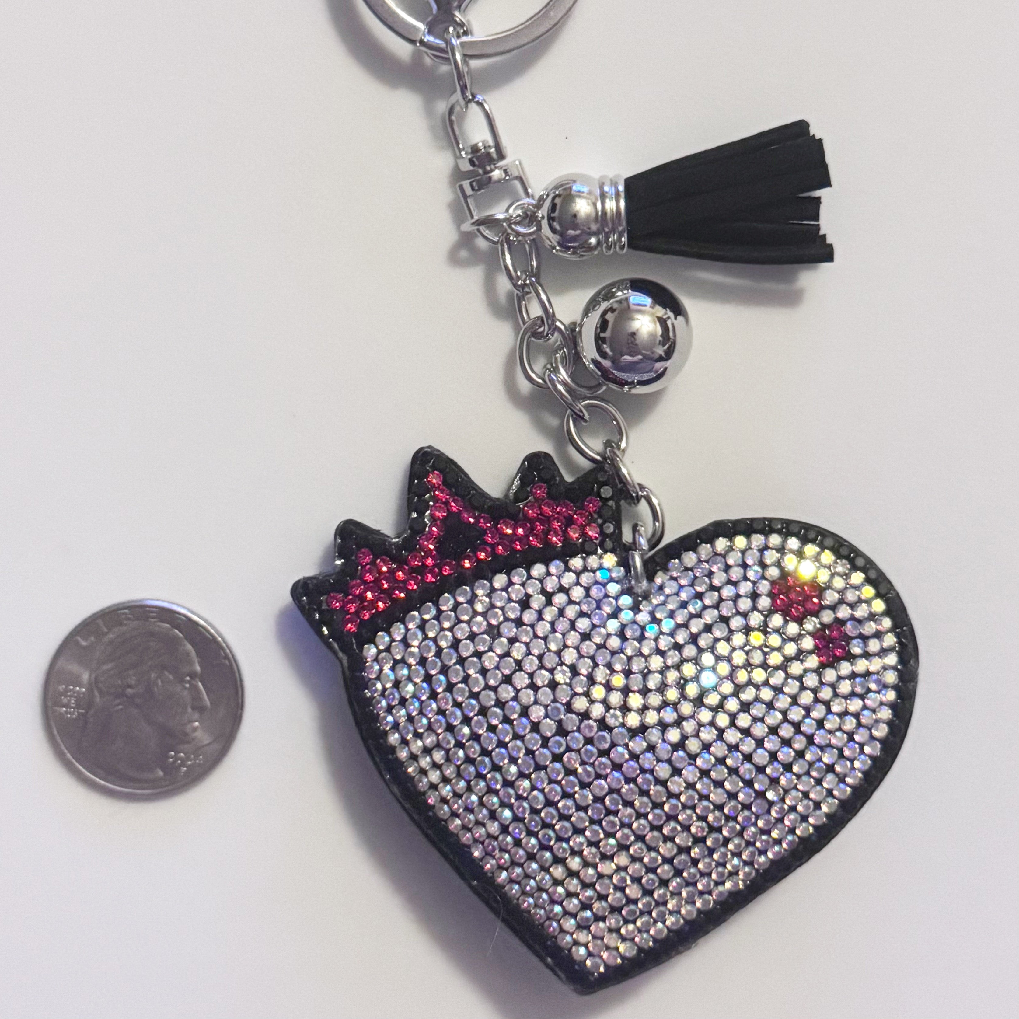 Queen Rhinestone Keychain