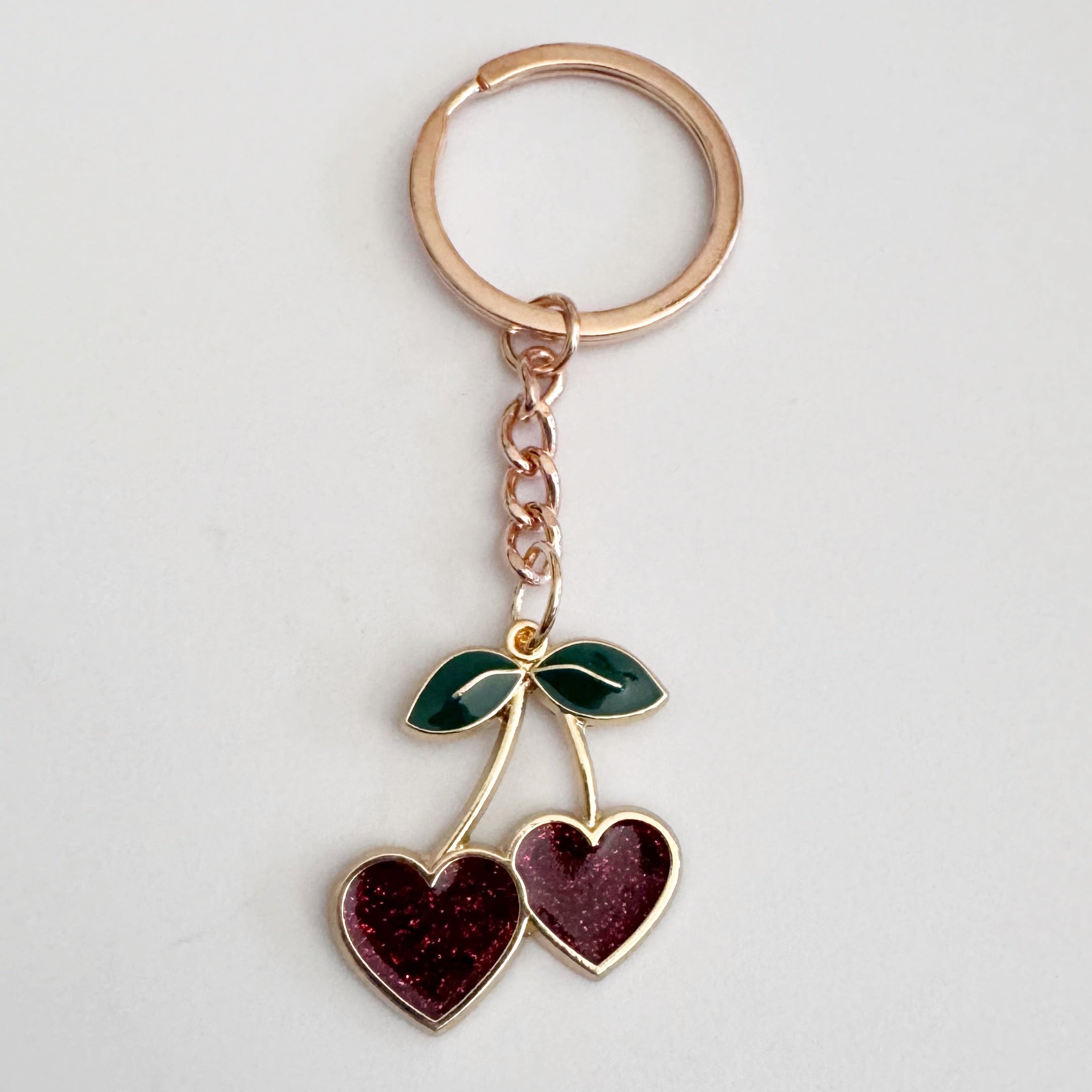 Cherry Heart Keychain