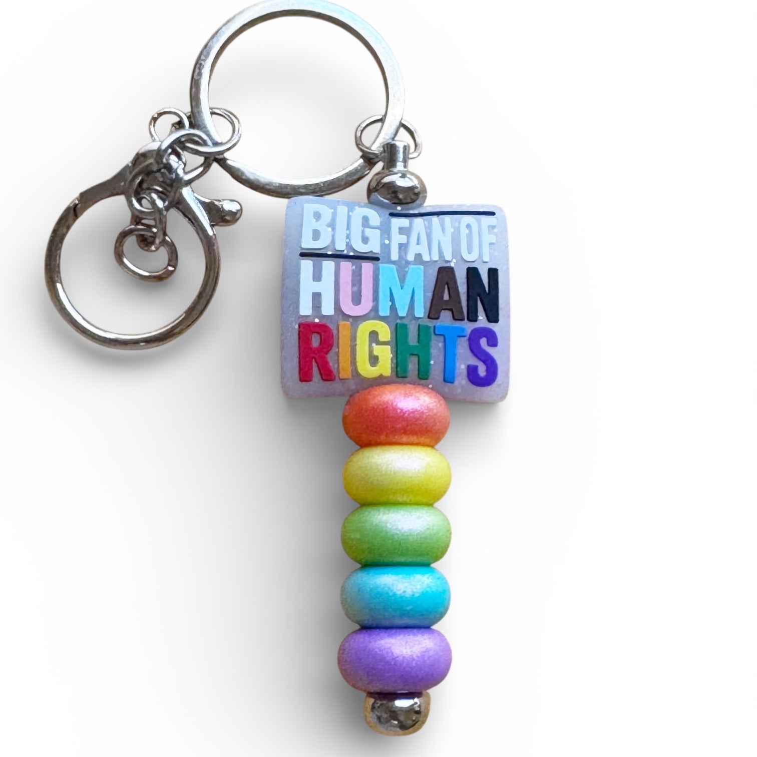Big Fan Of Human Rights Keychain