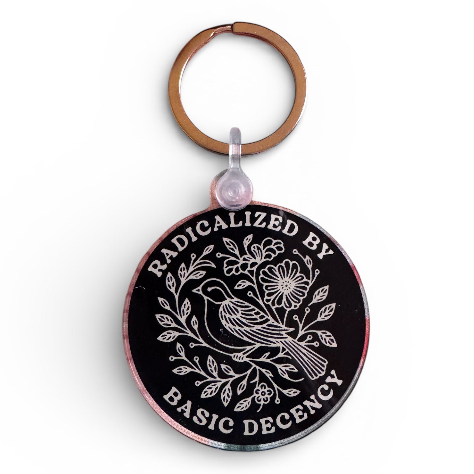 Radicalized By Basic Decency Keychain