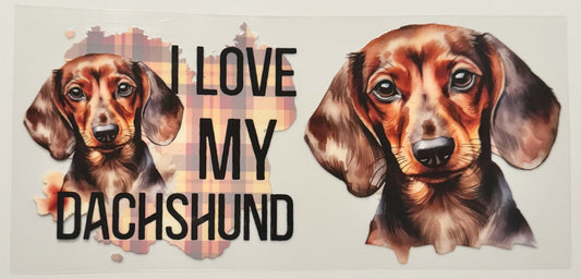 I Love My Dachshund - UVDTF 16oz Wrap