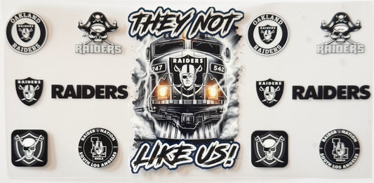 Las Vegas Raiders - They Not Like Us - UVDTF 16oz Wrap
