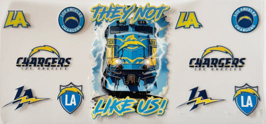 Los Angeles Chargers - They Not Like Us - UVDTF 16oz Wrap