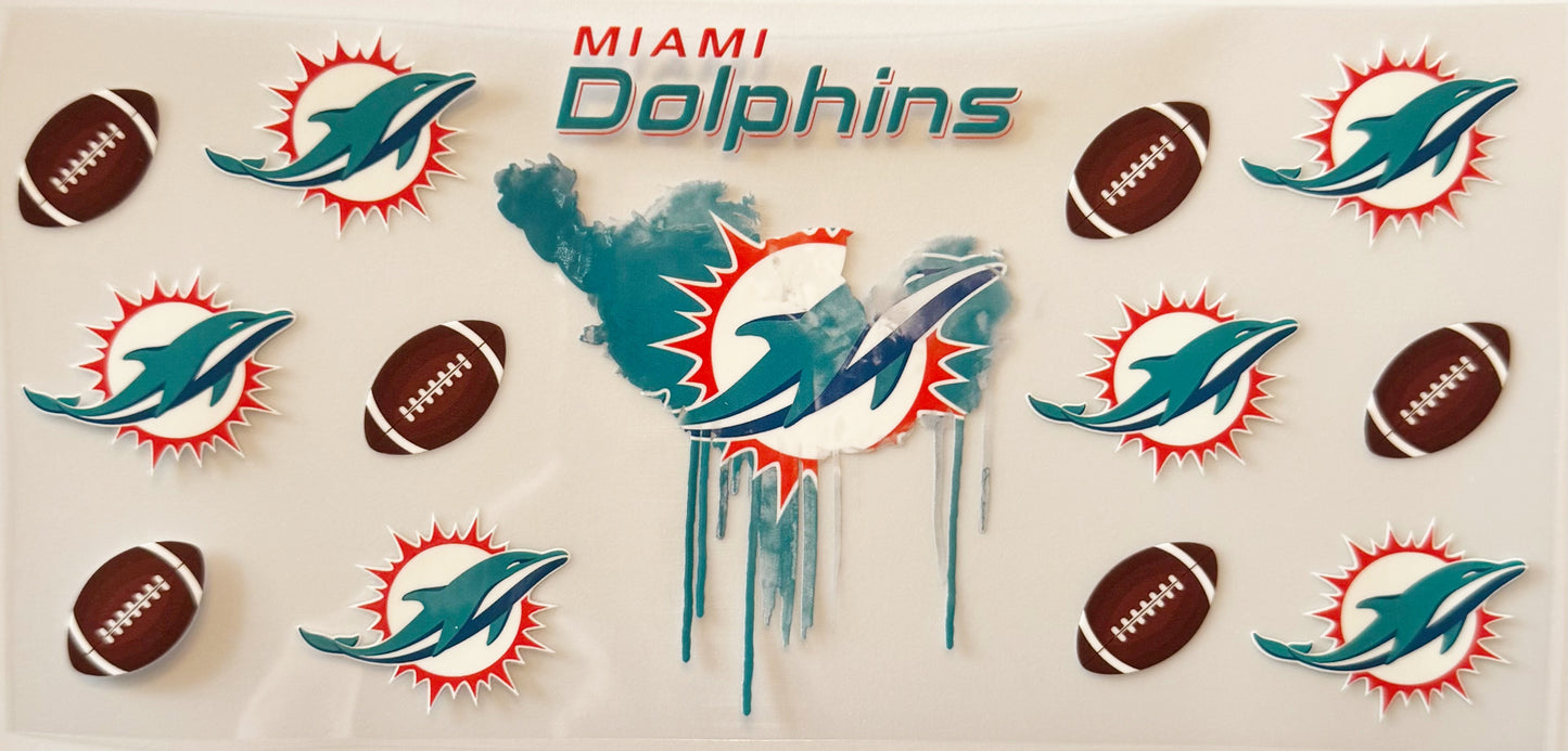 Miami Dolphins - Drip - UVDTF 16oz Wrap