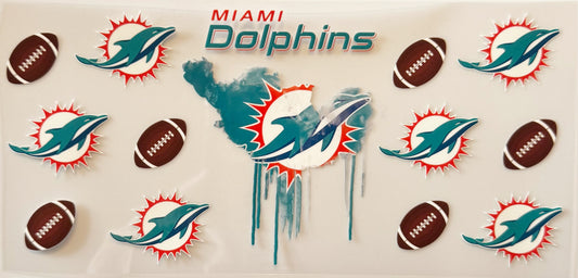 Miami Dolphins - Drip - UVDTF 16oz Wrap