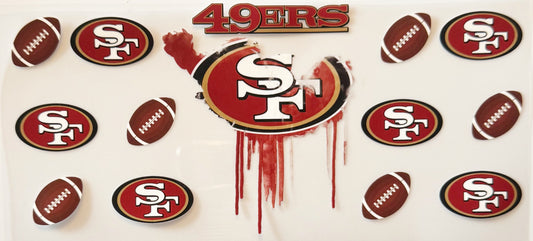 San Francisco 49ers - Drip - UVDTF 16oz Wrap