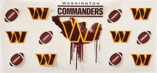 Washington Commanders - Drip - UVDTF 16oz Wrap