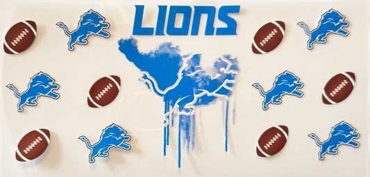 Detroit Lions - Drip - UVDTF 16oz Wrap
