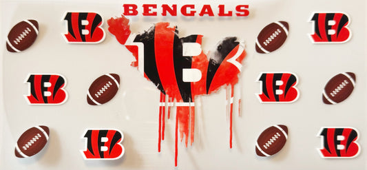 Cincinnati Bengals - Drip - UVDTF 16oz Wrap