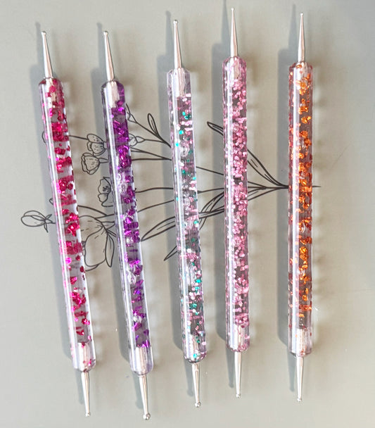 5 Piece Glitter Dotting Tool Set