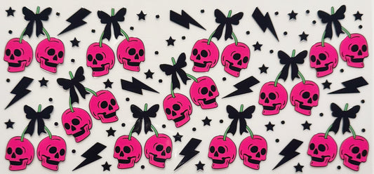 Edgy Skull Cherries - UVDTF 16oz Wrap