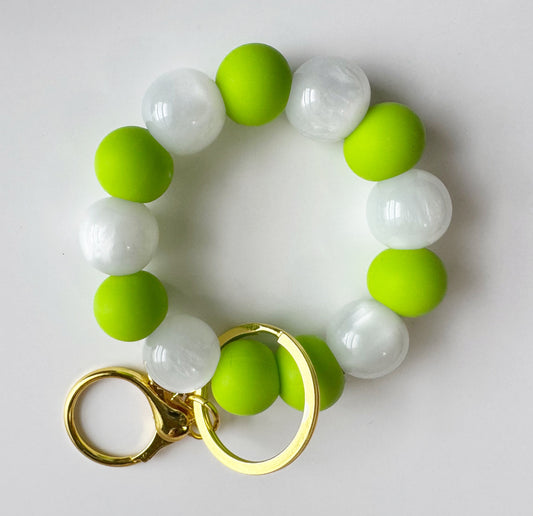 Chartreuse Cat Eye Mini Keyring