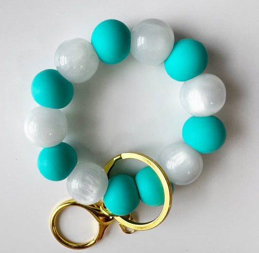 Turquoise Cat Eye Mini Keyring