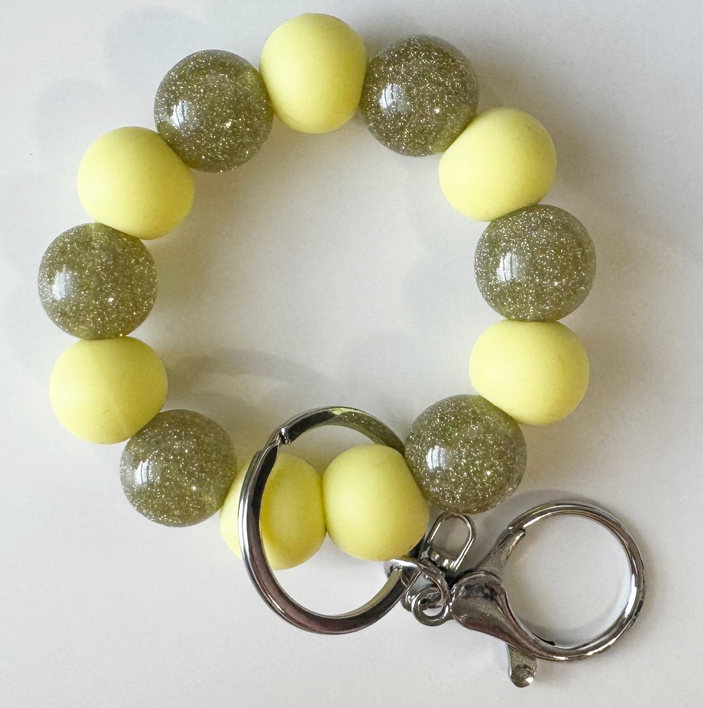 Yellow Glitter Mini Keyring