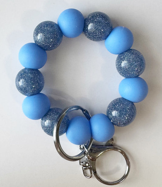 Blue Glitter Mini Keyring