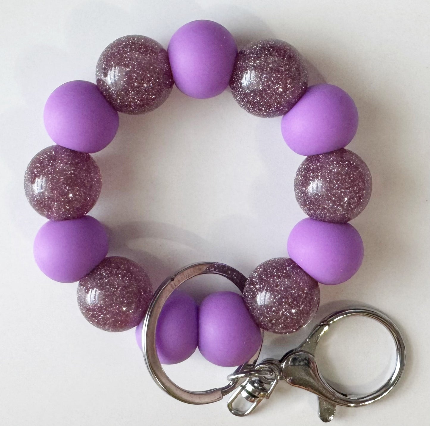 Purple Glitter Mini Keyring