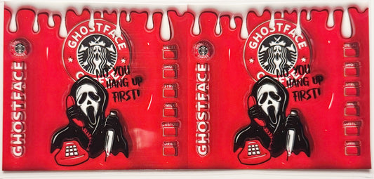 Ghostface Coffee- UVDTF 16oz Wrap