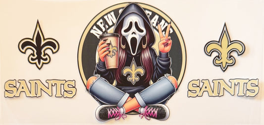 Spooky New Orleans Saints - UVDTF 16oz Wrap