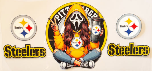 Spooky Pittsburgh Steelers - UVDTF 16oz Wrap