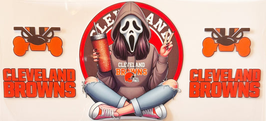 Spooky Cleveland Browns - UVDTF 16oz Wrap