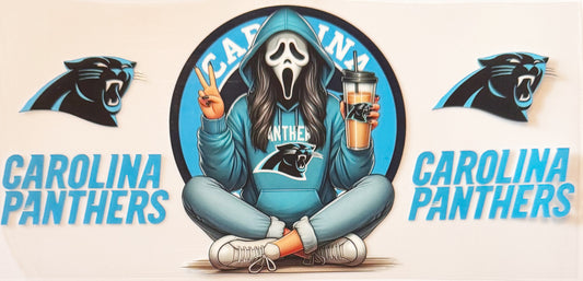 Spooky Carolina Panthers - UVDTF 16oz Wrap