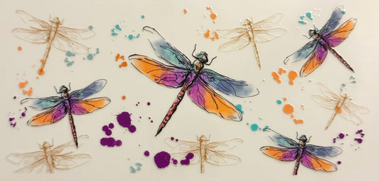 Watercolor Dragonfly - UVDTF 16oz Wrap