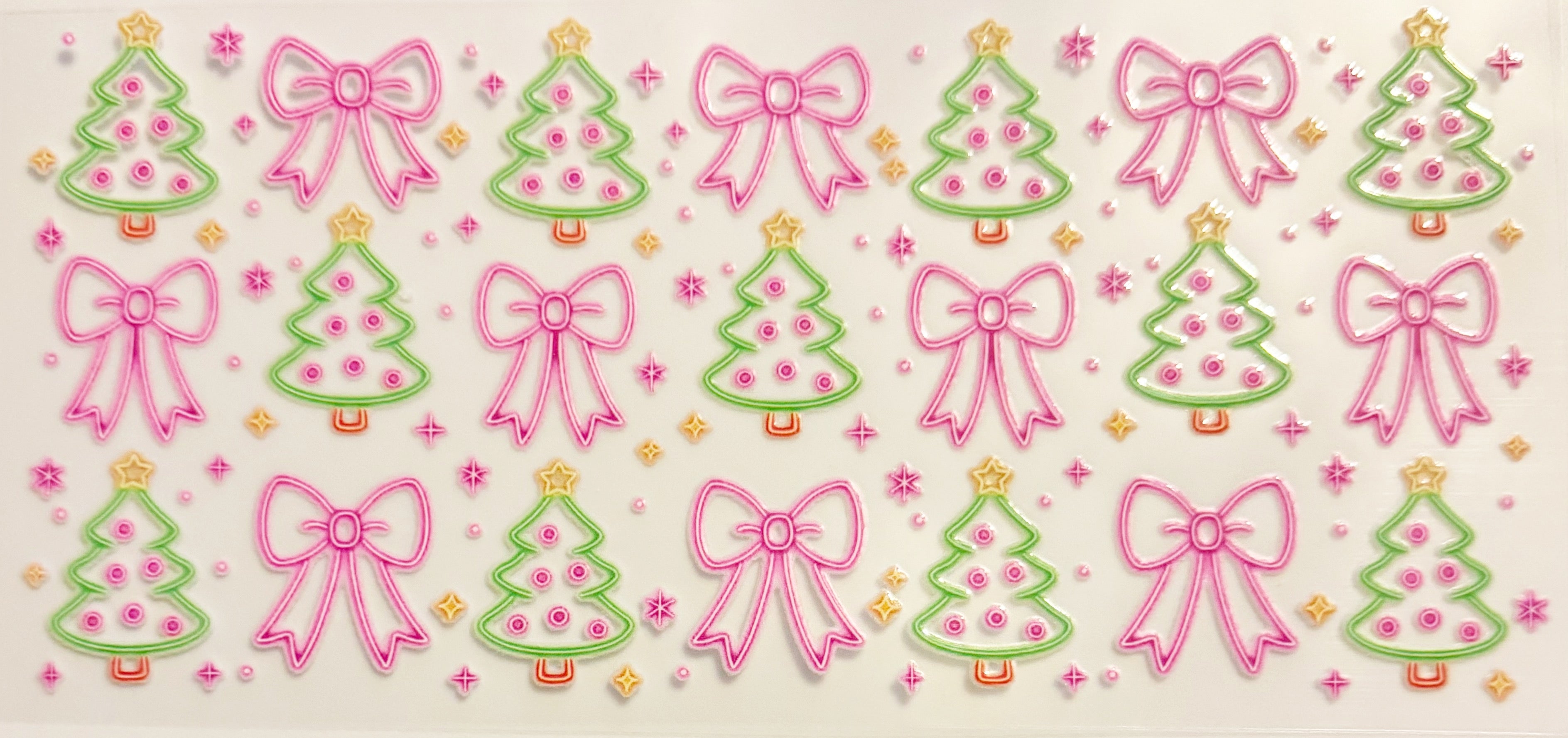 Neon Trees and Bows - UVDTF 16oz Wrap