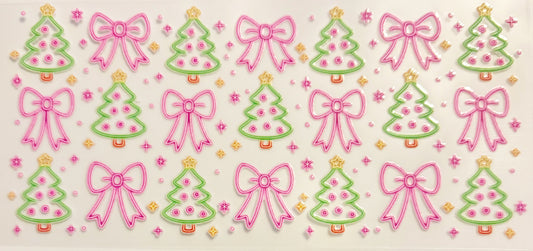 Neon Trees and Bows - UVDTF 16oz Wrap