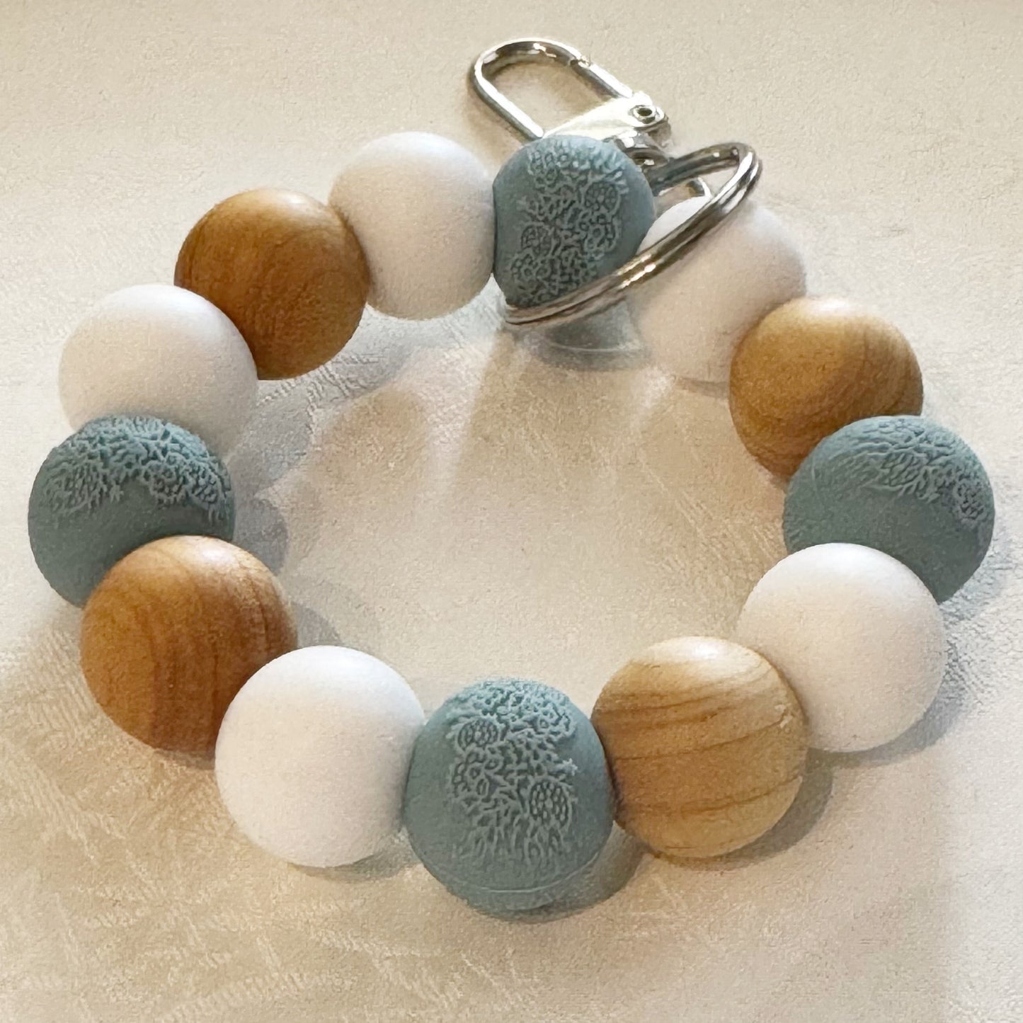 Dusk Blue Lace Keyring