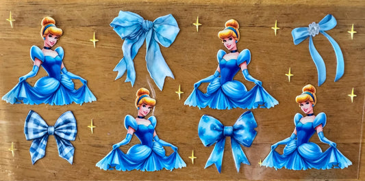 Cinderella and Bows - UVDTF 16oz Wrap