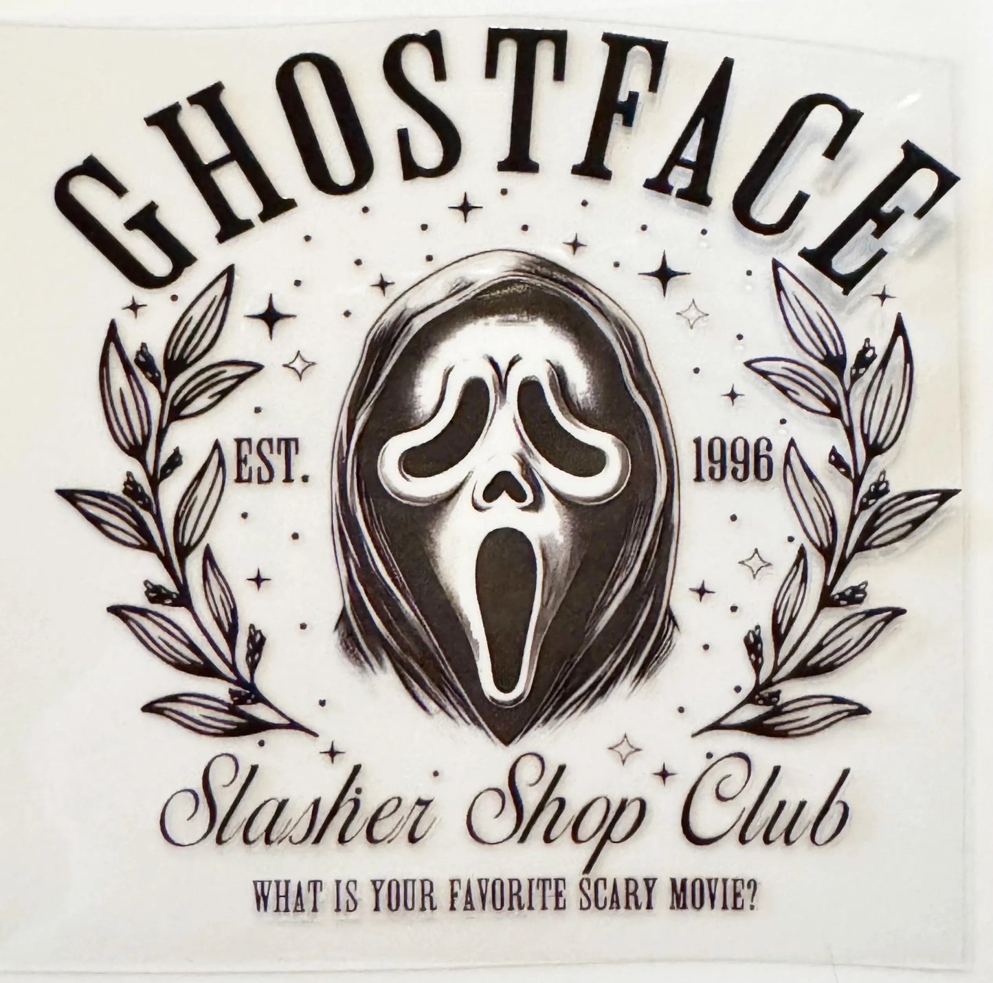 Ghostface - UVDTF Decal - 16oz