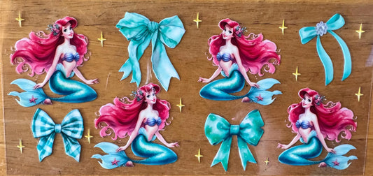 Ariel and Bows - UVDTF 16oz Wrap