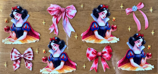 Snow White and Bows - UVDTF 16oz Wrap