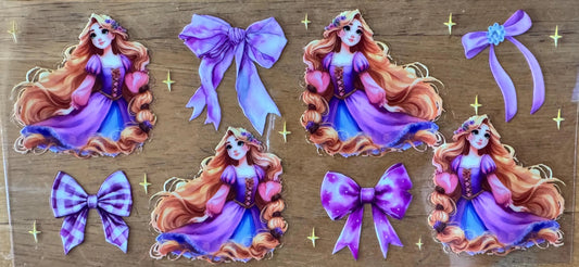 Rapunzel and Bows - UVDTF 16oz Wrap