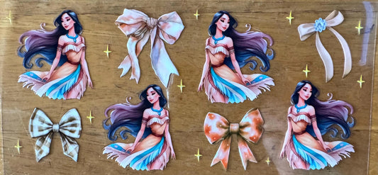 Pocahontas and Bows - UVDTF 16oz Wrap