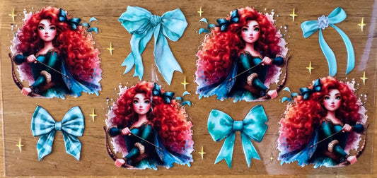 Merida and Bows - UVDTF 16oz Wrap