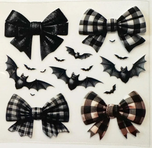 Bats and Bows - UVDTF Decal - 16oz