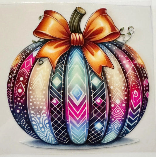 Colorful Pumpkin - UVDTF Decal - 16oz